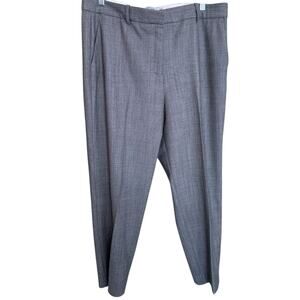 M.M LaFleur The Mejia Pant Womens 12 Sharkskin Gray Virgin Wool Twill Workwear